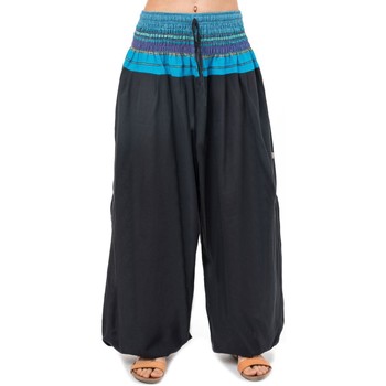 Vêtements Femme Pantalons fluides / Sarouels Fantazia Pantalon sarouel indian chic sari Noir