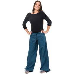 Vêtements Pantalons fluides / Sarouels Fantazia Pantalon hybride yoga zen Gemma Bleu pétrole