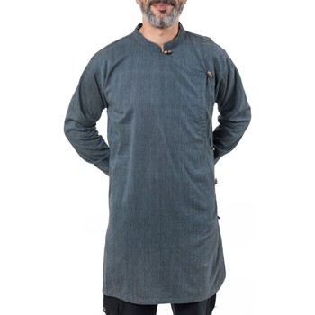 Vêtements Homme Chemises manches longues Fantazia Chemise tunique kurtha homme zen Bleu