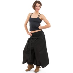 Vêtements Sarwel Jean Denim Ceinture Confort Dhilo Fantazia Pantalon sarouel femme style jupe noire Noir