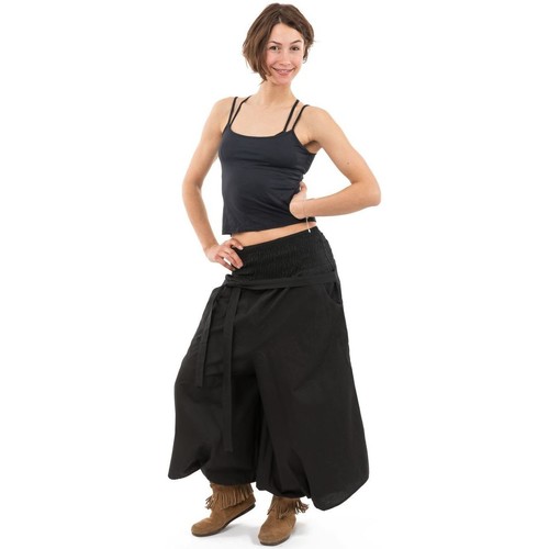 Vêtements Pantalons | Pantalon sarouel femme style jupe noire - ED00437