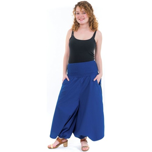Vêtements Femme Pantalons fluides / Sarouels Fantazia Sarouel jupe-culotte femme bleu roi Bleu
