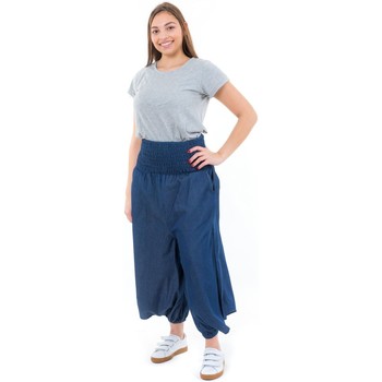 Jeans Fantazia Sarouel jupe culotte blue jean denim Bleu - Vêtements Jeans Femme 36 