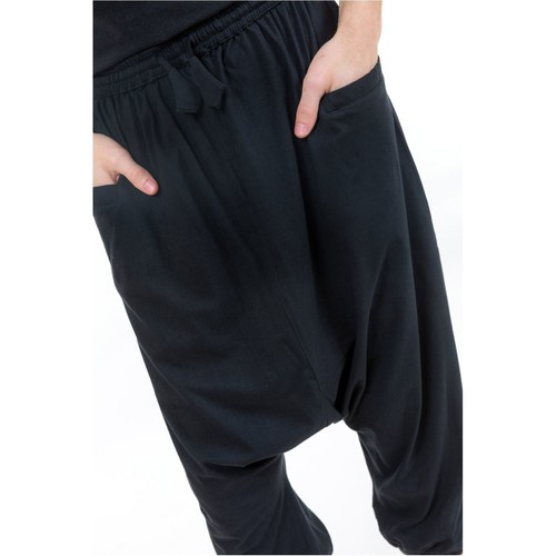 Vêtements Homme Pantalons Homme | Pantacourt sarouel bermuda noir casual - VF77210