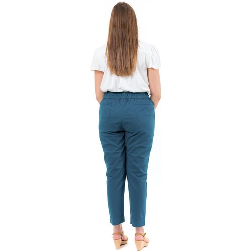 Vêtements Pantalons | Pantalon carotte bleu petrole Nebalah - UZ69375