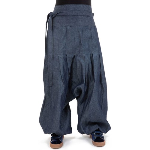 Vêtements Fantazia Sarouel ample jean zen Eladj Bleu - Vêtements Pantalons fluides