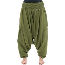 Vêtements Femme Pantalons fluides / Sarouels Fantazia Pantalon sarouel elastique uni aladin sarwel indien Vert pomme