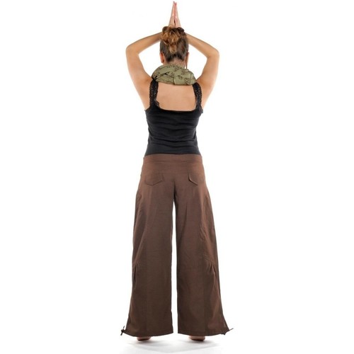 Vêtements Pantalons | Pantalon hybride marron uni - UI32063