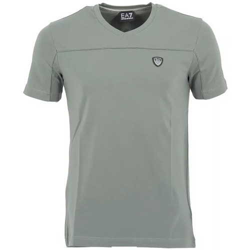 Vêtements Homme T-shirts & Polos Camiseta azul marino con logo pequeño plateado EA7 Core ID de Armanini Tee-shirt Gris