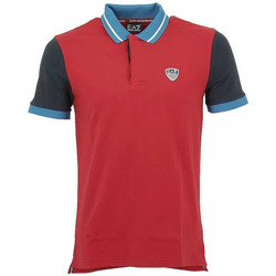 Vêtements Homme T-shirts & Polos Ea7 Emporio Armani suede Polo Rouge