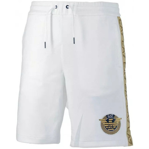 Vêtements Homme Shorts / Bermudas Giorgio Armani Velvety Leather Court Shoes Short Blanc
