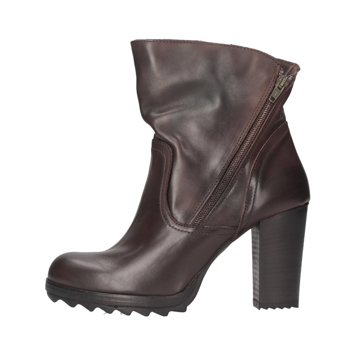 Chaussures Femme Low boots Made In Italia A01 TRONCHETTO Bottes et bottines Femme T.Moro Marron