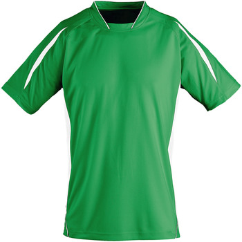 Vêtements Enfant T-shirts manches courtes Sols 01639 Vert vif/Blanc