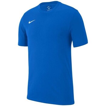 Vêtements Garçon T-shirts blue manches courtes Nike JR Team Club 19 Bleu