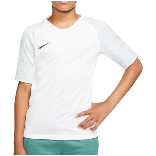 Vêtements Garçon T-shirts manches courtes Nike masculina JR Breathe Strike Top Blanc