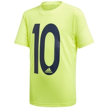 Vêtements Garçon T-shirts manches courtes mens adidas Originals JR Messi Icon Jersey Vert
