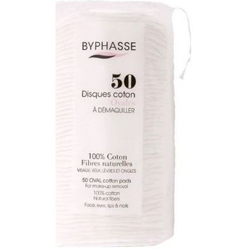 Beauté Démaquillants & Nettoyants Byphasse Disques 100% coton fibres naturelles x50 Ovales Autres