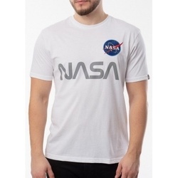 Vêtements Homme T-shirts manches courtes Alpha Nasa Reflective T blanc