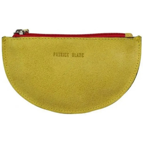 Sacs Femme Sacs porté main Patrick Blanc Porte monnaie demi rond plat  cuir jaune / noir Multicolore