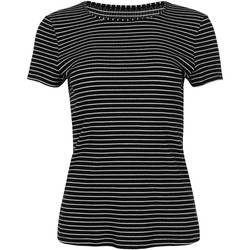 Vêtements Femme TOOBONE : logistique et transport Lisca T-shirt manches courtes Romance  Cheek Noir