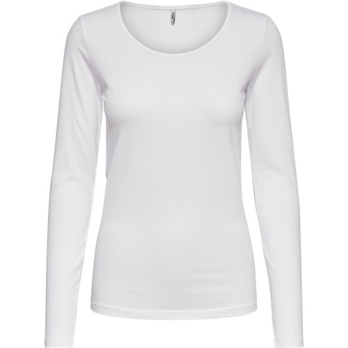 Vêtements Femme T-shirts Tee manches longues Only 15204712 Blanc