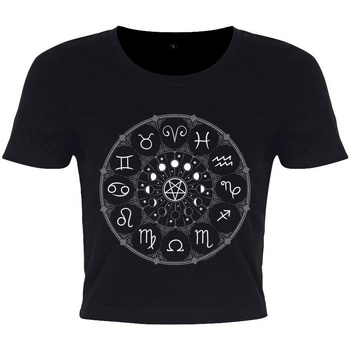 Vêtements Femme T-shirts manches longues Grindstore Zodiac Pentagram Noir