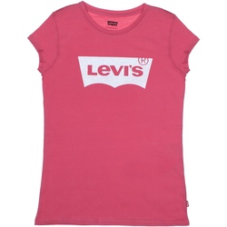 Vêtements Fille T-shirts polo manches courtes Levi's Tee shirt fille logotypé Rose