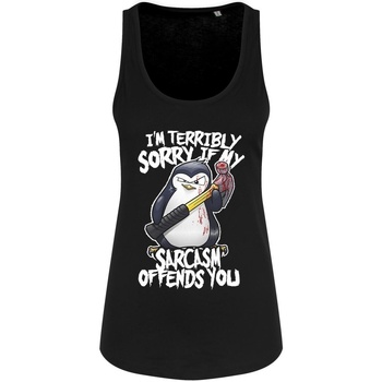 Vêtements Femme Débardeurs / T-shirts sans manche Psycho Penguin Sarcasm Noir
