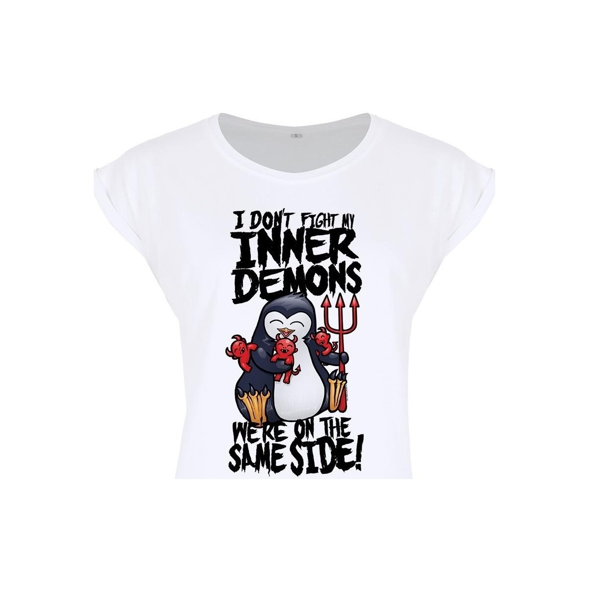 Vêtements Femme T-shirts manches longues Psycho Penguin Inner Demons Blanc