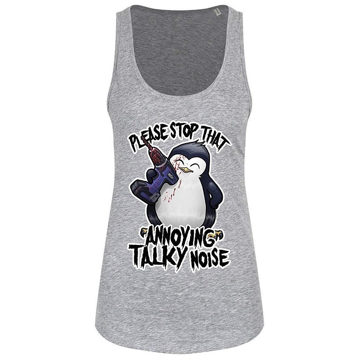 Vêtements Femme Débardeurs / T-shirts sans manche Psycho Penguin That Annoying Talky Noise Gris