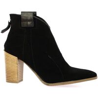 Chaussures Femme Bottines Pao Boots cuir velours Noir