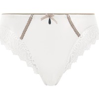 Sous-vêtements Femme Culottes & slips Pommpoire Culotte ivoire/taupe Edition Limitée Blanc