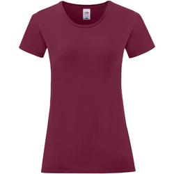 Vêtements Femme T-shirts manches courtes Fruit Of The Loom 61432 Bordeaux