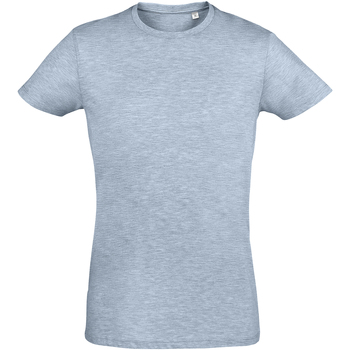 Vêtements Homme T-shirts manches courtes Sols 10553 Bleu ciel chiné