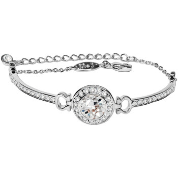 bracelets mademoiselle jolie paris  isabelle en metal rhodie et cristal 