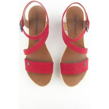 Chaussures Chattawak Compensée 9-MAELLE ROUGE Rouge - Chaussures Sandale Femme 38 