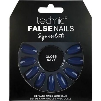 Beauté Femme Accessoires ongles Technic Faux ongles Squareletto   Gloss Navy Bleu