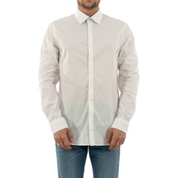 Vêtements Homme Chemises manches longues Guess m01h13 Blanc