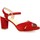 Chaussures Femme Sandales et Nu-pieds Brenda Zaro Nu pieds cuir velours Rouge