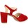 Chaussures Femme Confirmer mot de passe Nu pieds cuir velours Rouge