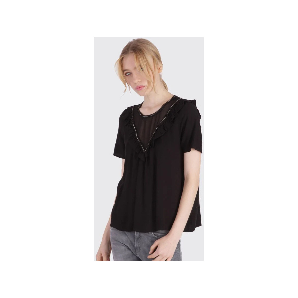 Vêtements Femme Débardeurs / T-shirts sans manche Kaporal API BLACK Noir