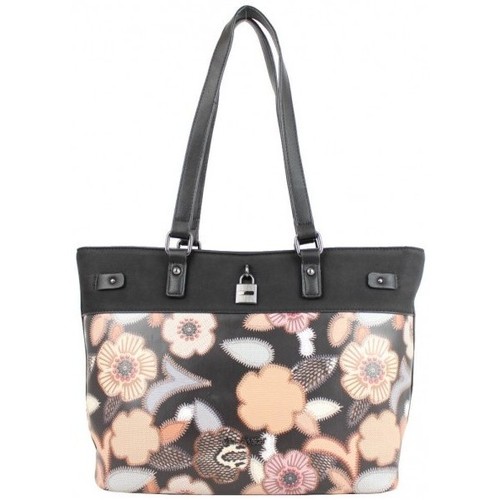 Sacs Femme Tableaux / toiles Sac shopping  Fragrance noir motif fleur Multicolore