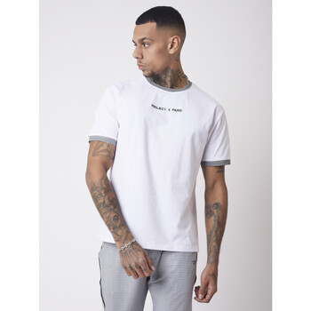 Vêtements Homme T-shirts manches courtes Project X Paris side-gathered cotton shirt White Blanc
