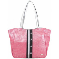 Sacs Femme Cabas / Sacs shopping Patrick Blanc Sac shopping  toile rose et argent Multicolor