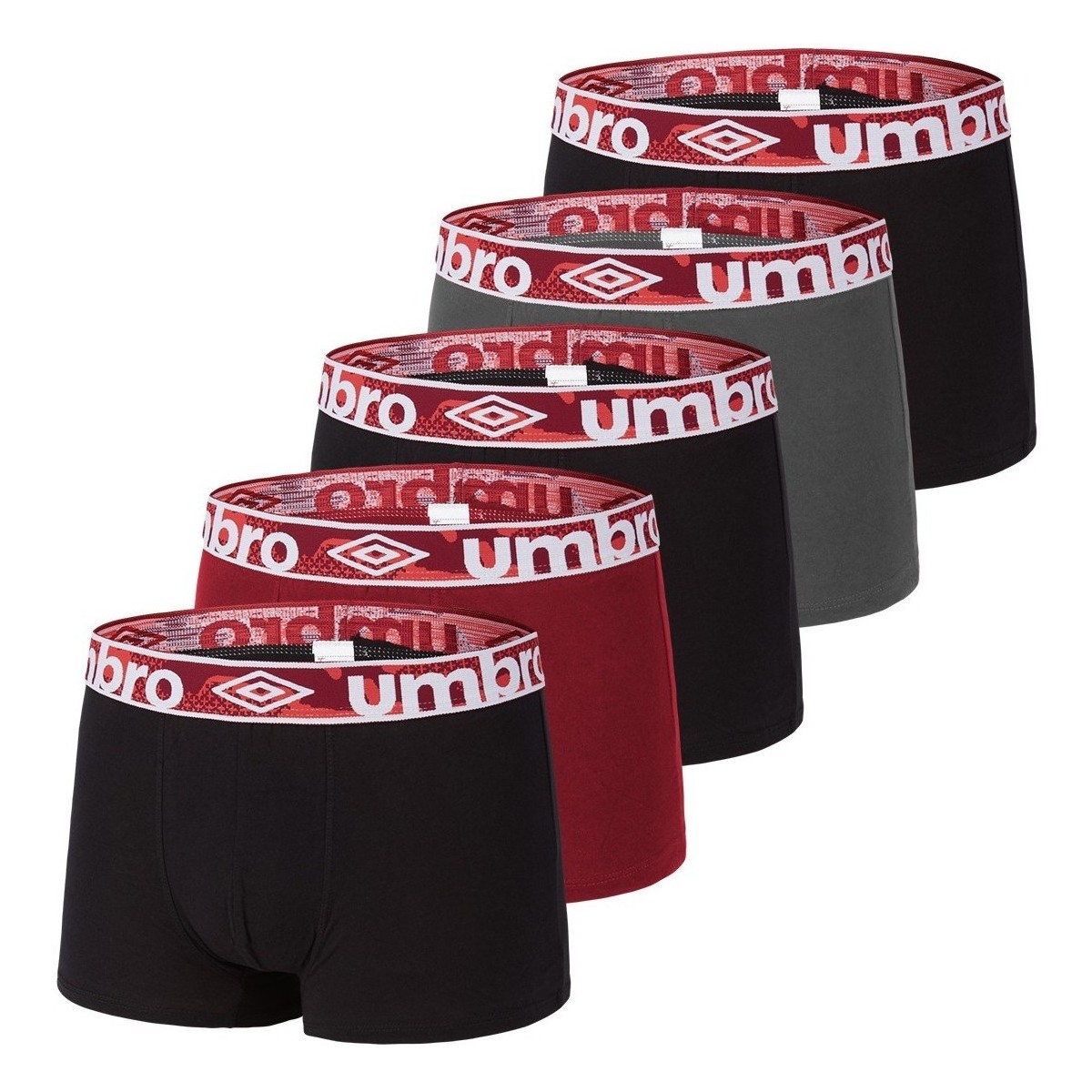 Sous-vêtements Homme Boxers Umbro Lot de 5 Boxers coton homme Uni Noir