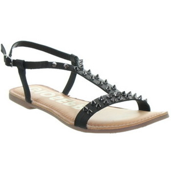 Chaussures Femme Sandales et Nu-pieds Gioseppo Sandales plates  en cuir ref_48741 Noir Noir