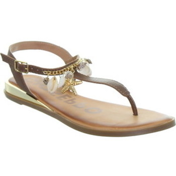 Chaussures Femme Sandales et Nu-pieds Gioseppo Sandales plates  en cuir ref_48733 Marron Marron