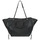 Sacs Femme shoulder bag with an embroidered monogram and a gold linked chain as a shoulder strap CORE 1440 Noir