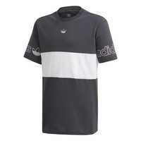 Vêtements Garçon T-shirts manches courtes adidas Originals PANEL TEE Gris / Blanc