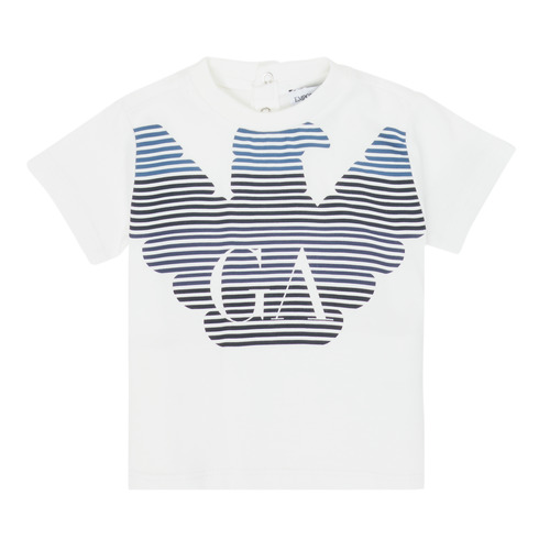 Vêtements Garçon T-shirts manches courtes Emporio Armani 6HHTQ7-1J00Z-0101 Blanc